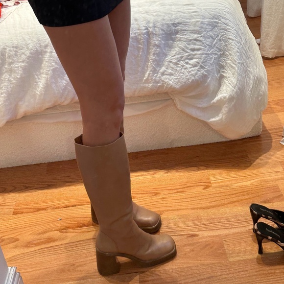 Steve Madden Brown Leather Boots - Picture 1 of 3